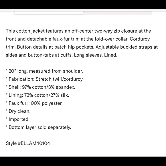 Ella Moss Duncan jacket size large - Picture 13 of 13